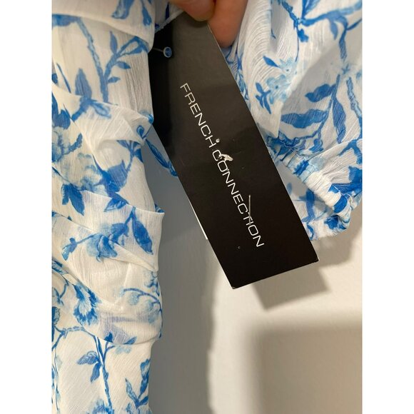 French Connection Catrina Floral Puff Sleeve Midi Dress Small NWT - Picture 8 of 10